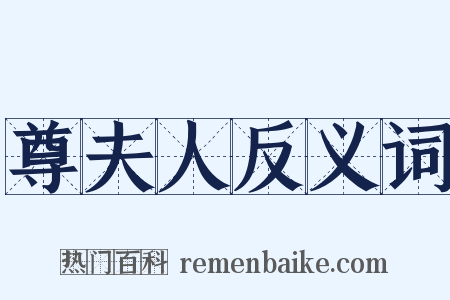尊夫人反义词是什么意思的图片